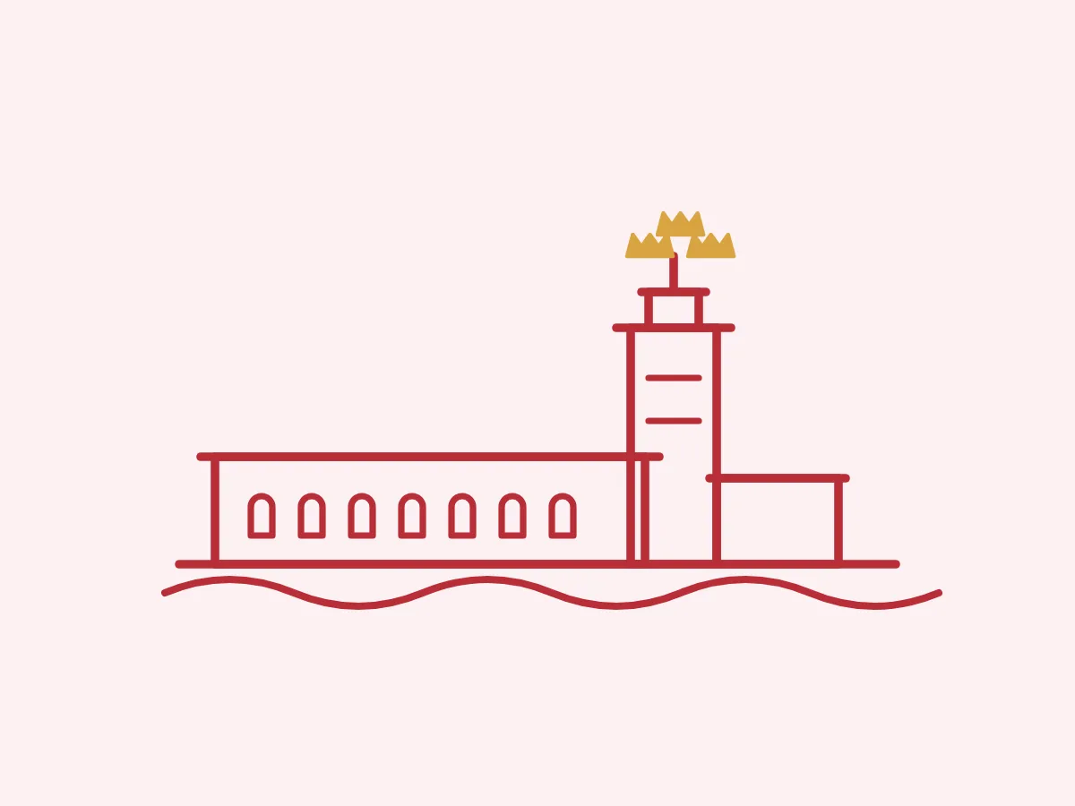 Illustration av Stadshuset i Stockholm