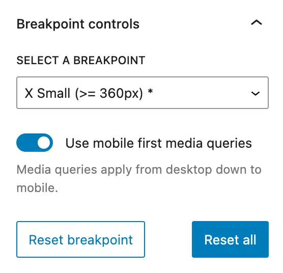 Qala breakpoint controls